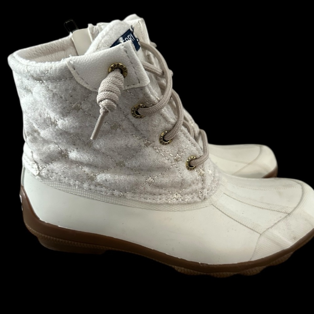 Women’s Sperry Syren Fleece Lined Gulf Duck Boots, Size 6.